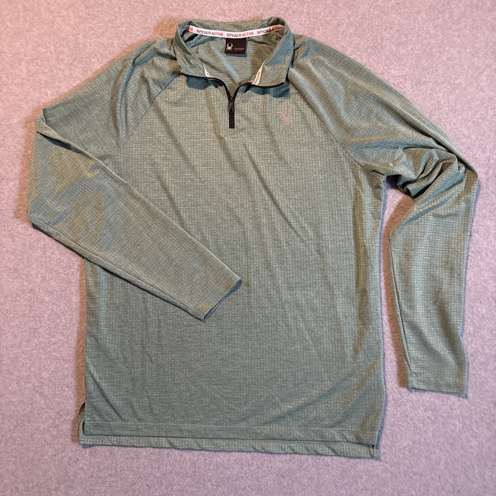 Spyder Active Men's 1/4 Zip Moisture Wicking Reflective Pullover Size Small